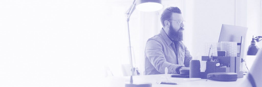 Strategist Johan at his desk.