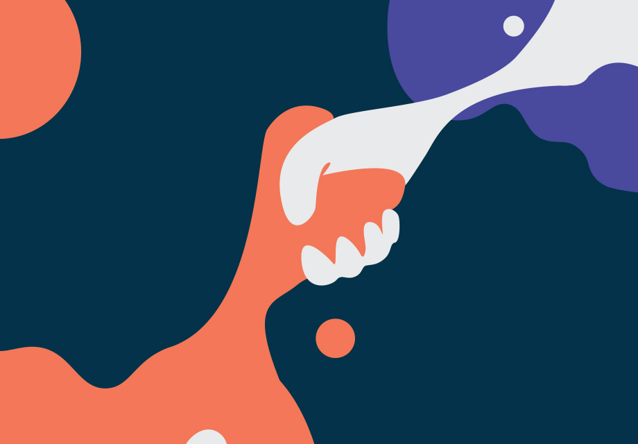 Graphics hands doing a handshake.