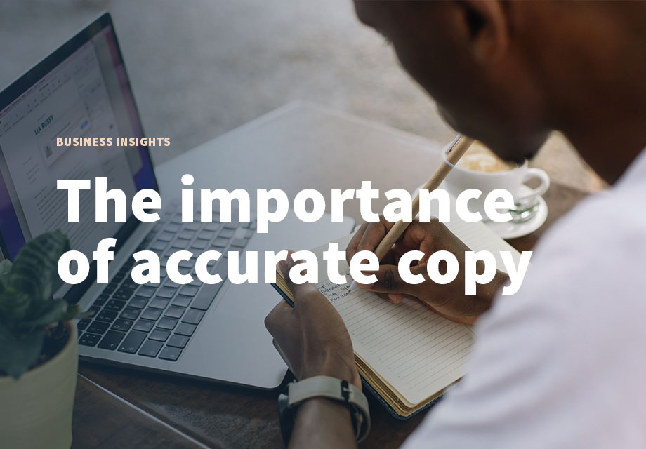 Copywriter making notes.