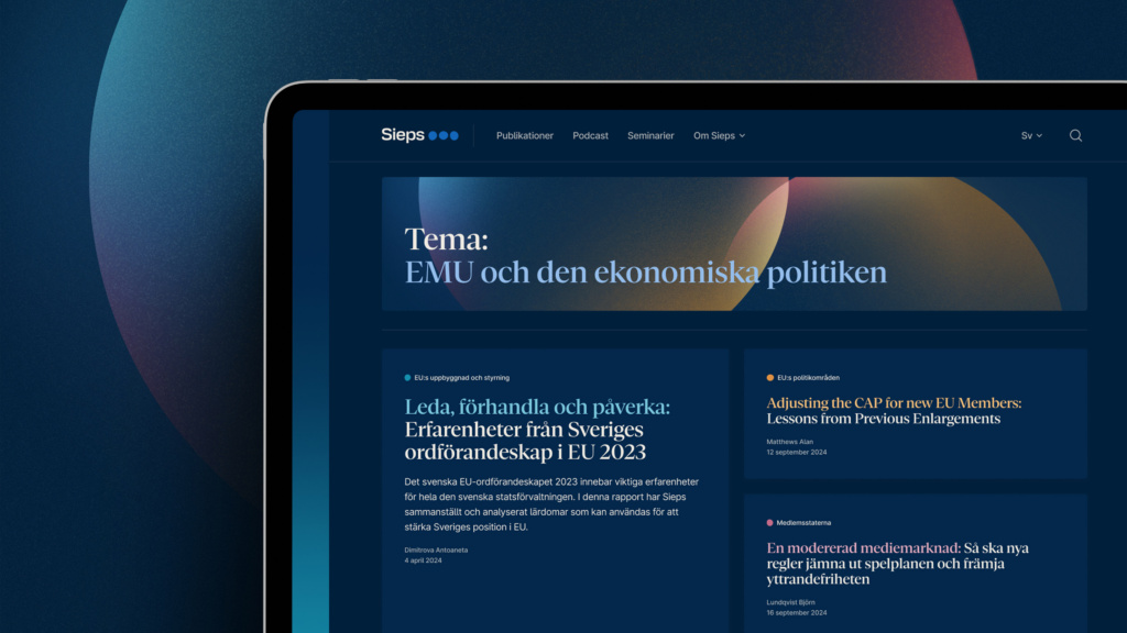 Sieps på en dator