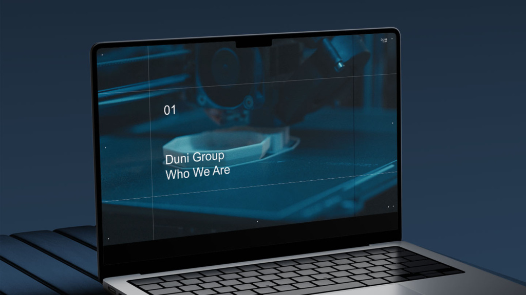 dator som visar Duni group